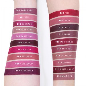 Цвета Moira Scandalous Matte Lips
